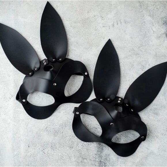 Leather Bunny Mask - Picture 2 of 6